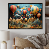 Colorful Hot Air Ballon Collage - Hot Air Balloon Canvas Wall Art