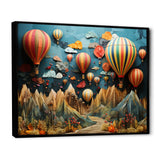 Colorful Hot Air Ballon Collage - Hot Air Balloon Canvas Wall Art