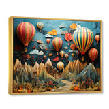 Colorful Hot Air Ballon Collage - Hot Air Balloon Canvas Wall Art