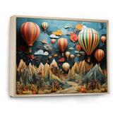 Colorful Hot Air Ballon Collage - Hot Air Balloon Canvas Wall Art