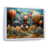 Colorful Hot Air Ballon Collage - Hot Air Balloon Canvas Wall Art