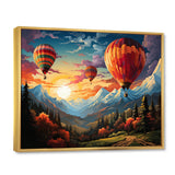 Colorful Hot Air Ballon Colorful - Hot Air Balloon Canvas Wall Art