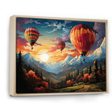 Colorful Hot Air Ballon Colorful - Hot Air Balloon Canvas Wall Art