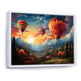 Colorful Hot Air Ballon Colorful - Hot Air Balloon Canvas Wall Art