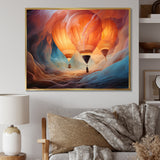 Coral Hot Air Ballon Ethereal I - Hot Air Balloon Canvas Wall Art