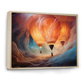Coral Hot Air Ballon Ethereal I - Hot Air Balloon Canvas Wall Art