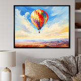 Colorful Hot Air Ballon Impressionistic - Hot Air Balloon Canvas Wall Art