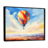 Colorful Hot Air Ballon Impressionistic - Hot Air Balloon Canvas Wall Art