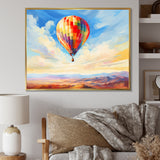 Colorful Hot Air Ballon Impressionistic - Hot Air Balloon Canvas Wall Art
