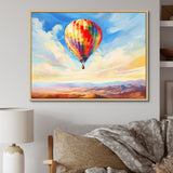 Colorful Hot Air Ballon Impressionistic - Hot Air Balloon Canvas Wall Art