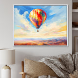 Colorful Hot Air Ballon Impressionistic - Hot Air Balloon Canvas Wall Art