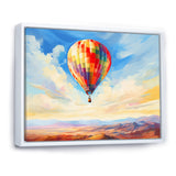 Colorful Hot Air Ballon Impressionistic - Hot Air Balloon Canvas Wall Art