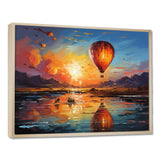 Yellow Hot Air Ballon Impressionistic - Hot Air Balloon Canvas Wall Art
