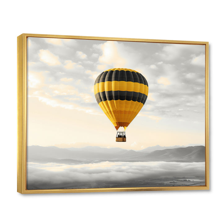 Yellow Hot Air Ballon I - Hot Air Balloon Canvas Wall Art
