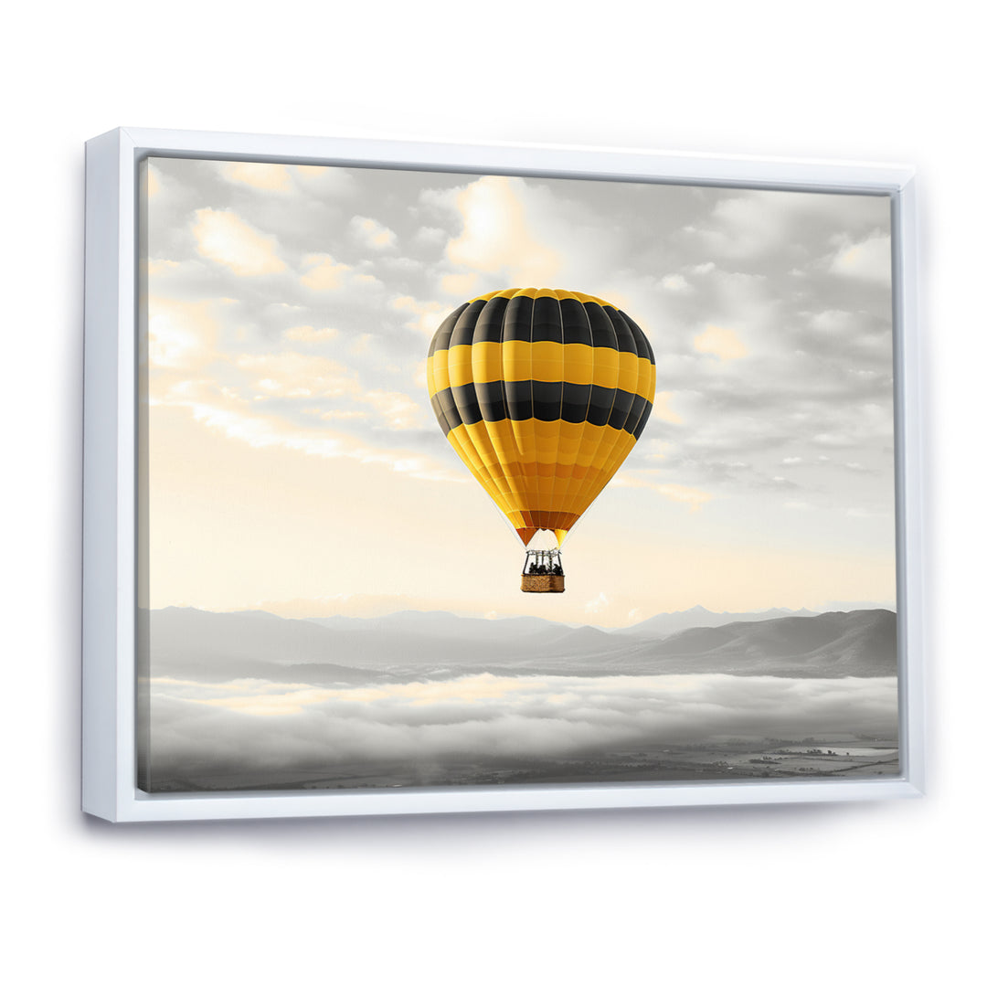 Yellow Hot Air Ballon I - Hot Air Balloon Canvas Wall Art