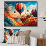 Red Hot Air Ballon I - Hot Air Balloon Canvas Wall Art