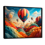 Red Hot Air Ballon I - Hot Air Balloon Canvas Wall Art