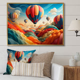 Red Hot Air Ballon I - Hot Air Balloon Canvas Wall Art