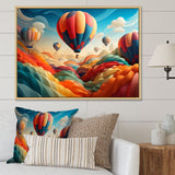 Red Hot Air Ballon I - Hot Air Balloon Canvas Wall Art