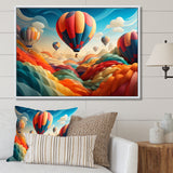Red Hot Air Ballon I - Hot Air Balloon Canvas Wall Art