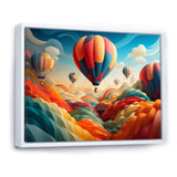 Red Hot Air Ballon I - Hot Air Balloon Canvas Wall Art