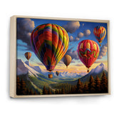 Colorful Hot Air Ballon Whimsical - Hot Air Balloon Canvas Wall Art