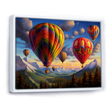 Colorful Hot Air Ballon Whimsical - Hot Air Balloon Canvas Wall Art