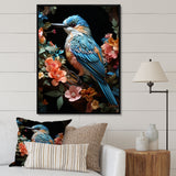 Teal Orange Hummingbird Enchanting Hum Pastoral - Hummingbird Canvas Wall Art