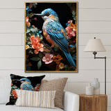 Teal Orange Hummingbird Enchanting Hum Pastoral - Hummingbird Canvas Wall Art