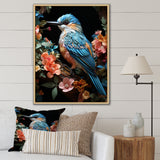 Teal Orange Hummingbird Enchanting Hum Pastoral - Hummingbird Canvas Wall Art