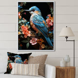 Teal Orange Hummingbird Enchanting Hum Pastoral - Hummingbird Canvas Wall Art