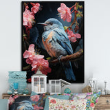 Blue Pink Hummingbird Enchanting Hum Pastoral - Hummingbird Wall Decor