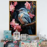 Blue Pink Hummingbird Enchanting Hum Pastoral - Hummingbird Wall Decor