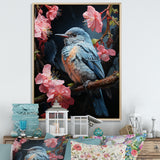 Blue Pink Hummingbird Enchanting Hum Pastoral - Hummingbird Wall Decor