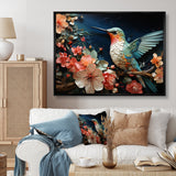 Teal Pink Hummingbird Harmony - Hummingbird Wall Art Prints