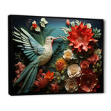 Coral Red Hummingbird Harmony - Hummingbird Wall Art Prints