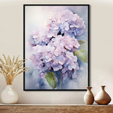 Purple Hydrangea Graceful Whispers - Floral Canvas Wall Art