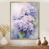 Purple Hydrangea Graceful Whispers - Floral Canvas Wall Art