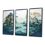 Teal White Iceberg Glacial Reflections - Split Panel Canvas Art