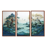 Teal White Iceberg Glacial Reflections - Split Panel Canvas Art