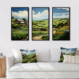 Ireland Emerald Isle This III - 3-Piece Canvas Wall Art
