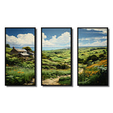 Ireland Emerald Isle This III - 3-Piece Canvas Wall Art