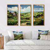 Ireland Emerald Isle This III - 3-Piece Canvas Wall Art