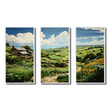 Ireland Emerald Isle This III - 3-Piece Canvas Wall Art