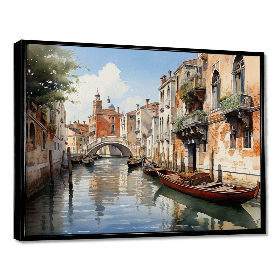 Italy Venetian Canals I - Landscapes Canvas Wall Art