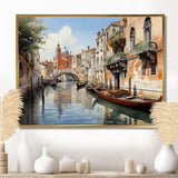 Italy Venetian Canals I - Landscapes Canvas Wall Art