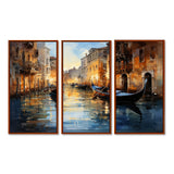 Italy Venetian Reflections I - 3-Piece Canvas Wall Art
