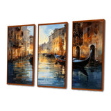 Italy Venetian Reflections I - 3-Piece Canvas Wall Art