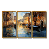 Italy Venetian Reflections I - 3-Piece Canvas Wall Art