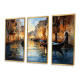 Italy Venetian Reflections I - 3-Piece Canvas Wall Art
